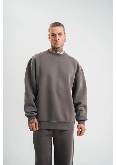 Barlashive Erkek Uzun Kol Bisiklet Yaka 3 İplik Pamuklu Kışlık Sweatshirt - Füme Çok Renkli Barlashive Erkek Uzun Kol Bisiklet Yaka 3 İplik Pamuklu Kışlık Sweatshirt - Füme Çok Renkli