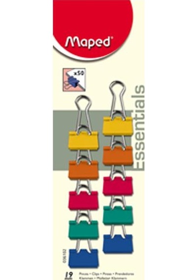 Maped Kıskaç (Klips) Renkli 10 LU 19 MM 036102