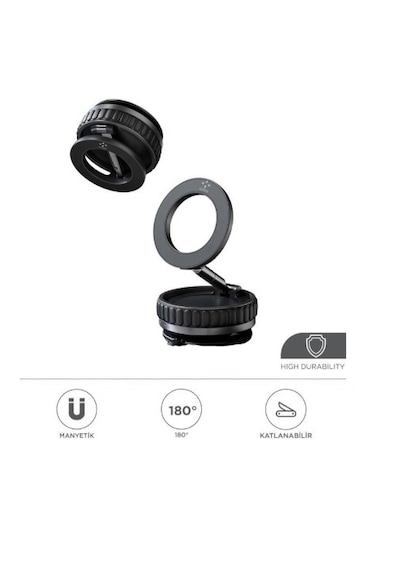 Torima JX-056 Manyetik 180 Derece Dönebilen Ve Katlanabilir Telefon Tutucu Siyah