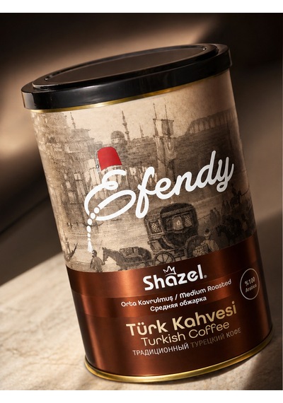 Efendy Türk Kahvesi Silindir Teneke Kutu 250gr Geleneksel Orta Kavrulmuş Diğer