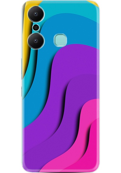 Infinix Hot 20 Play Kılıf Silikon Desen Özel Seri Renk Cümbüşü 1631