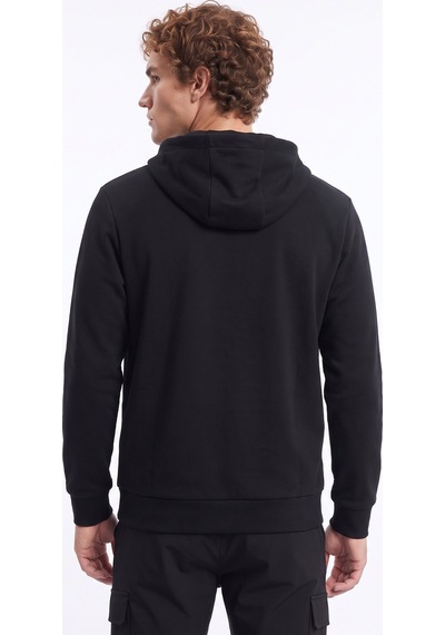 Discovery Expedition D6wm-swt3757 Siyah Erkek Kapüşonlu Örme Sweatshirt
