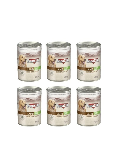 Jöleli Kuzu Etli Yaş Yetişkin Köpek Konserve Maması 400 Gr X 6 Adet