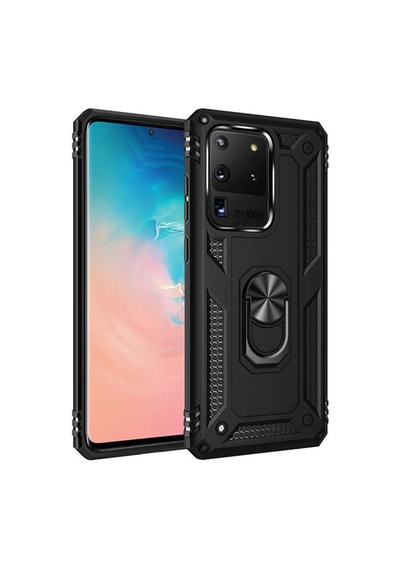 Samsung Galaxy Uyumlu S20 Ultra Kılıf Zore Vega Kapak-Siyah