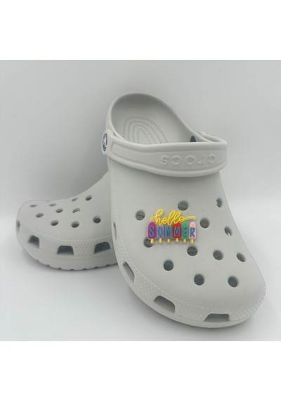 Crocs Terlik Süsü Ve Aksesuarı , Çanta Süsü Jibbitz 3d Hello Summer 02 Logo Aksesuar Mor-mavi-yeşil-pembe-şeffaf-hardal Crocs Terlik Süsü Ve Aksesuarı , Çanta Süsü Jibbitz 3d Hello Summer 02 Logo Aksesuar Mor-mavi-yeşil-pembe-şeffaf-hardal