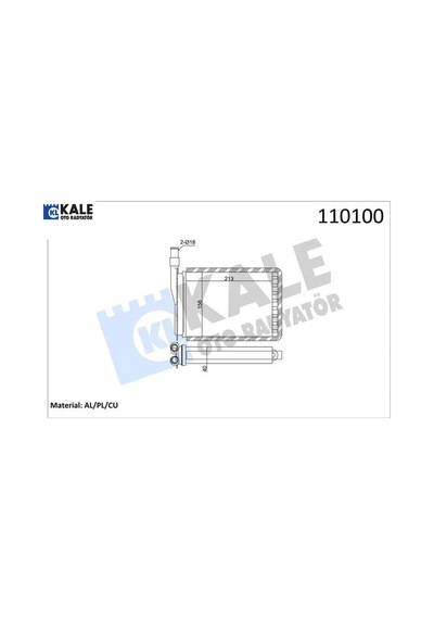Kalorifer Radyatörü R9-r11-exp 212x156 Bakır/plastik 2 Sıra Cu Pl Sistem Kale Radyatör 7701027078