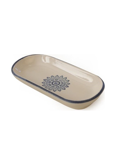 Keramika Dc Mavi Dekor Kayık Tabak 16 Cm Çok Renkli