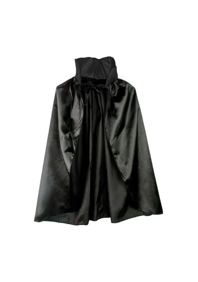 Siyah Renk Yakalı Halloween Pelerini 90 Cm Çok Renkli