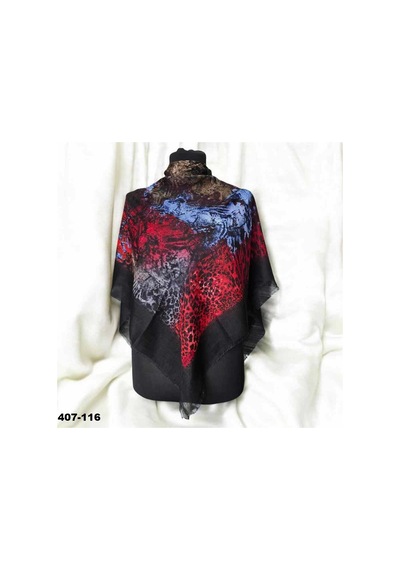 Soft İpek Desenli Flamlı Kotton Eşarp 407-116 Çok Renkli