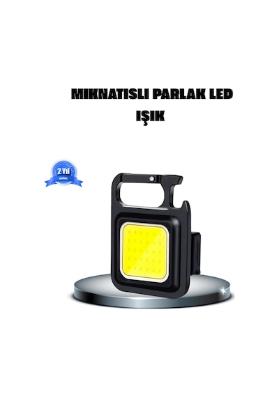 Hubrendy Tekno Led Mini Anahtarlık Fener 1000 Lümen Güçlü Işık Ve Usb Type-c Şarjlı