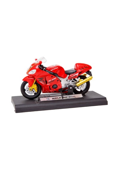 Suzuki Hayabusa Gsx1300 Die Cast Model Motorsiklet Kırmızı Standlı İnce Detay 1:18 Ölçek Çok Renkli