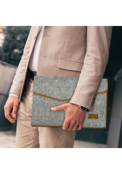 Casedress Keçe Laptop Ve Evrak Çantası Gri
