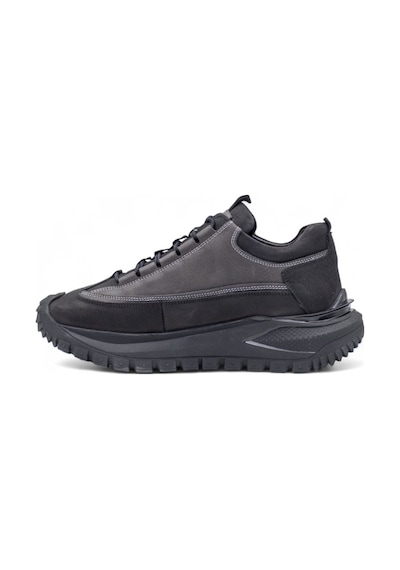 Voyager M434 Hakiki Deri Erkek Sneaker Ayakkabı Siyah
