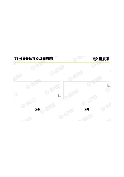 Kol Yatak - Fiat Ducato - Glyco-7140664025mm