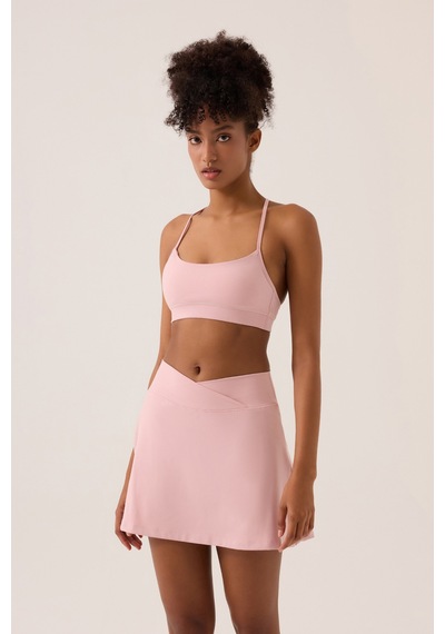 Los Ojos X Ece Pembe 2 Katmanlı Tenis Eteği Skort Pembe