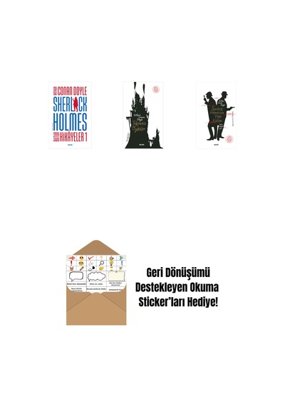 Sherlock Holmes - Bütün Hikayeler 1 Ciltli + Tekinsiz Öyküler + Sherlock Holmes Un Vaka Kitabı + Okuma Sticker'ları