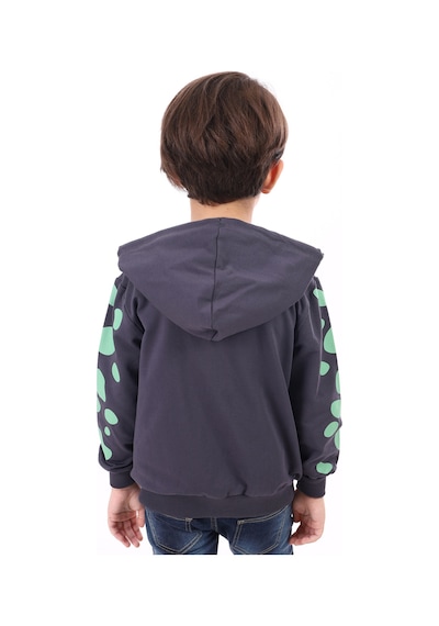 Toontoy Erkek Çocuk Baskılı Hırka Füme