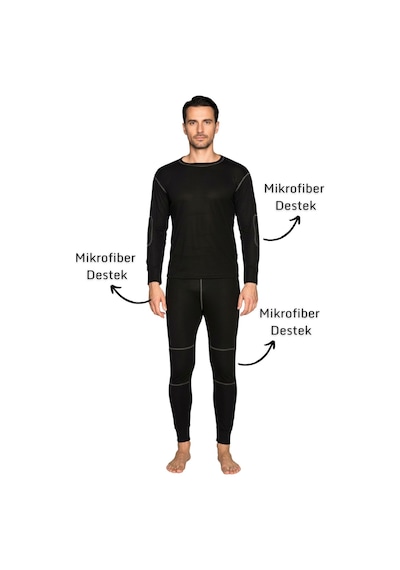 Thermoform Active Plus Yetişkin Termal İçlik Set Siyah Çok Renkli