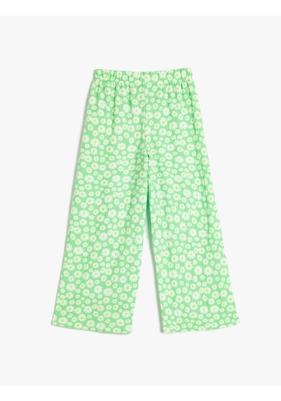 Koton Bol Paça Pantolon Çiçekli Beli Lastikli Dokulu Yeşil Desenli 4skg40272ak Yeşil Desenli Yeşil Koton Bol Paça Pantolon Çiçekli Beli Lastikli Dokulu Yeşil Desenli 4skg40272ak Yeşil Desenli Yeşil
