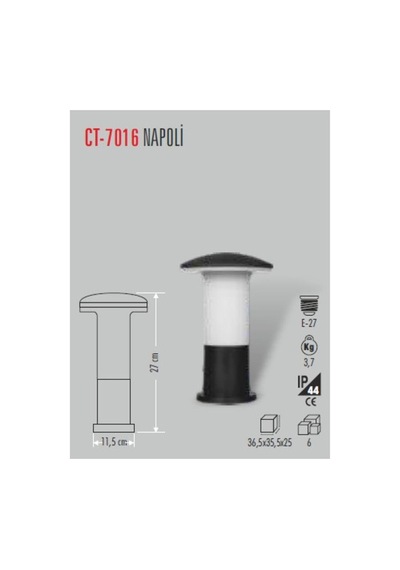 Cata Ct-7016 Napoli Bahçe Armatürü Beyaz