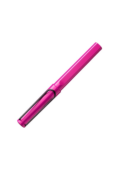 Lamy Safari Roller Kalem Metal Siyah Klips Pembe