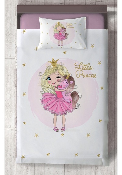 Mekta Home Bebek Ve Çocuk Odası Little Princess Desenli Yatak Örtüsü Renkli