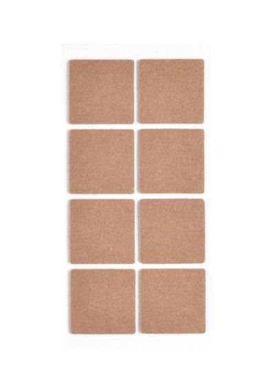 8 Adet Yapışkanlı Masa Koltuk Altı Parke Koruma Keçesi Kare 5 Cm