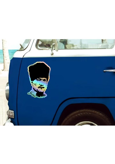 Mustafa Kemal Atatürk Sticker - Atatürk Silüet Sticker - 03006 40x25 Cm