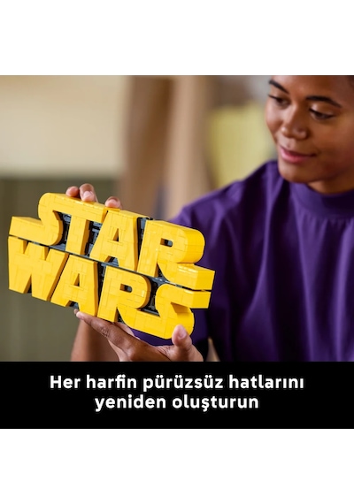 LEGO® Star Wars™ Parçalarla Yapılan Star Wars Logosu 75407 - Yetişkinler için İnşa Edilebilen Dekoratif Model Yapım Seti (700 Parça)