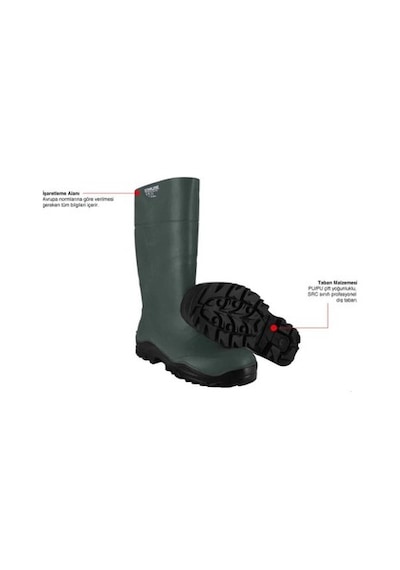 Stl-9910 S4 Yeşil Çizme Uzun No:39