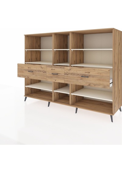 Kronos Dolap 9 Raflı 3 Çekmeceli 220x59x163 Çam-aytaşı/çam Aytası/atlas Çam - Atlas Çam Kronos Dolap 9 Raflı 3 Çekmeceli 220x59x163 Çam-aytaşı/çam Aytası/atlas Çam - Atlas Çam