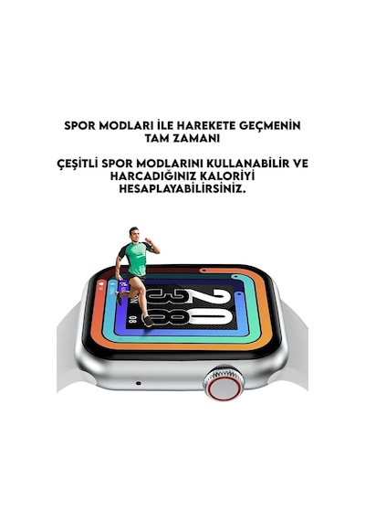 7.nesil Akıllı Saat Smart Watch 7 Plus Profesyonel Kablosuz Şarj Siri Destekli Çift Tuş Aktif Arama