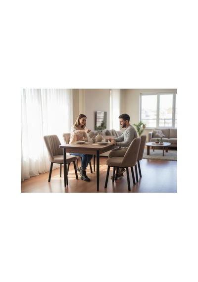 Tool Aksesuar T-6028 Kemençe 70x120 Mdf Kare Gold Cappuccino Sandalye 4 Kişilik Mutfak Masası Takımı Tool Aksesuar T-6028 Kemençe 70x120 Mdf Kare Gold Cappuccino Sandalye 4 Kişilik Mutfak Masası Takımı