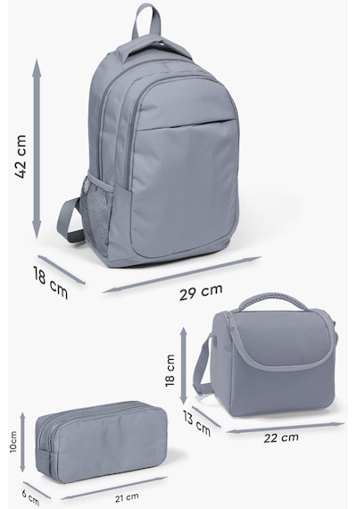 Coral High Kids Çivit Kırmızı Astronot Desenli 3 Lü Okul Çanta Seti Set0114389