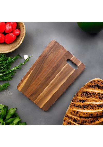 Ayrex Akasya Kesme Tahtası Antibakteriel Yıkanabilir Doğrama Tahtası Dikdörtgen 28x18cm Antibakteriyel Ve Yıkana Diğer