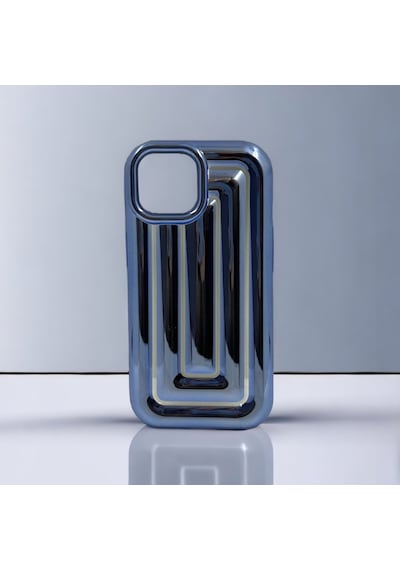 Apple Uyumlu iPhone 14 Pro Max Rudra Seri Labirent Desen 3d Metalik Silikon Kapak