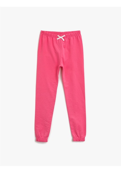 Koton Pamuklu Beli Lastikli Basic Eşofman Altı Pembe 1ykg47486ok