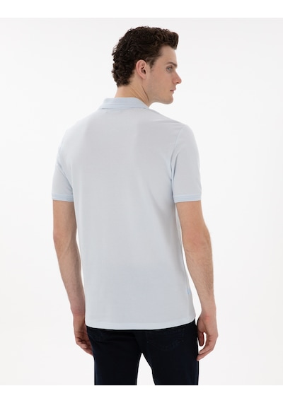Pierre Cardin Erkek Buz Mavisi Tişört Basic 50306552-vr095 Buz Mavisi