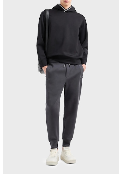 Emporio Armani Streç Regular Fit Kapüşonlu Erkek Sweat 6D1M99 1JRRZ 0999 Siyah