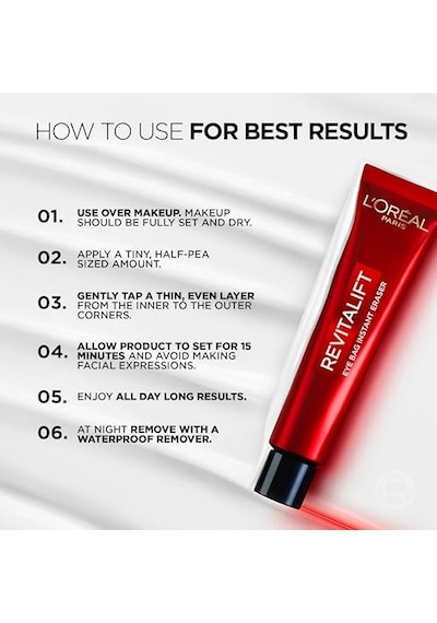 L'oreal Parıs Revitalift Lazer Eyebag Instant Eraser Göz Altı Torba Görünümüne Karşı Etkili Göz Kremi 15ml