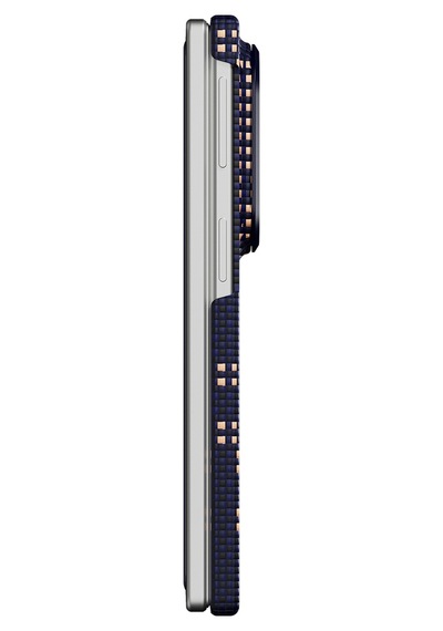 Galaxy Z Fold 8 Uyumlu Kılıf M-safe Özellikli Raptic Aramid Skinpro Serisi Karbon Kapak Lacivert