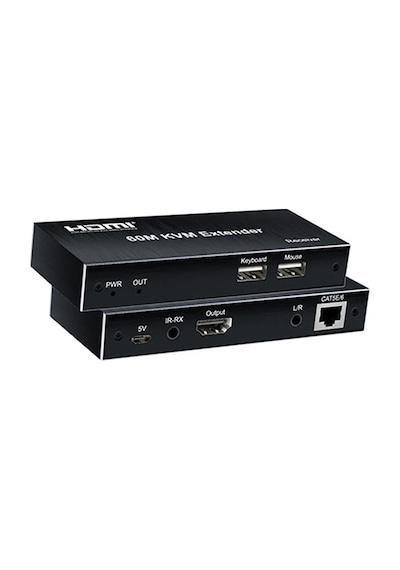 Novacom Nvc-kvm60 4k 60 Metre Hdmı+usb+ır To Cat6 Kvm Extender Renkli