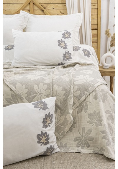 Jasmin 7 Parça Gelin Seti Gri 240 X 260 Cm Gri