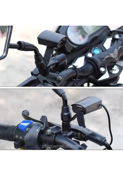 Lexroo Usb Çıkışlı Sigortalı Motosiklet Gidon Usb Şarj Aleti Standart