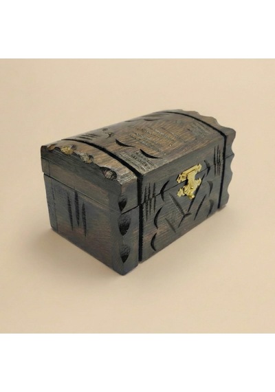 Coupes Ahşap Mücevher Kutusu - %100 El Yapımı - Ceviz Ağacı - 8,5x14,5x8 Cm Kahverengi