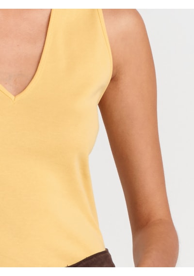 Dilvin 21080 V Yaka Kolsuz Top-sarı Sari