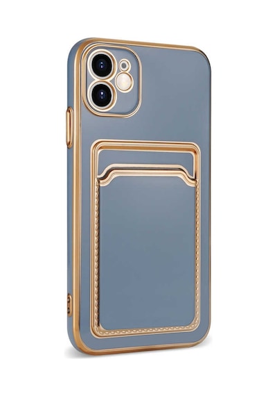 Apple Uyumlu iPhone 11 Klfs Bark Kartlıklı Kılıf-mavi Mavi