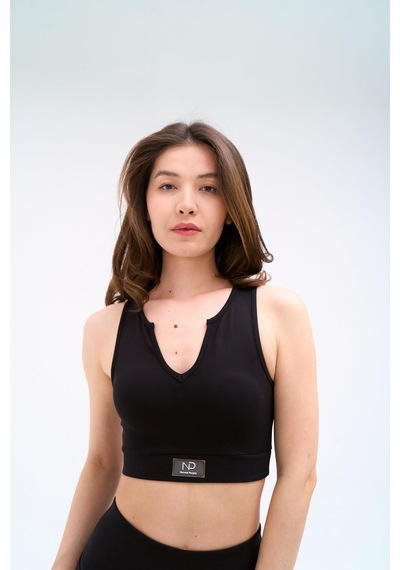 Normal People Romı - Spor Bra Peach Skin Kumaş Siyah