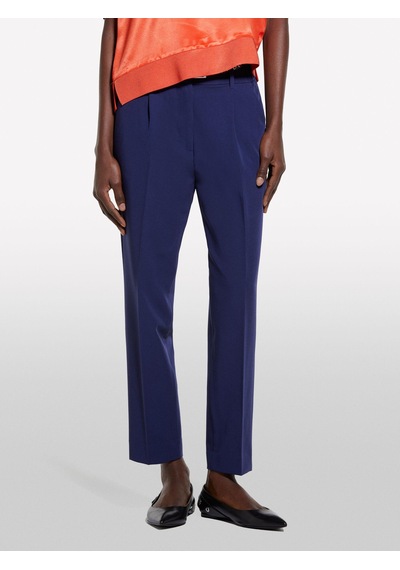 Sisley Viskoz Karışımlı Beli Lastikli Pantolon Kadın Lacivert Pantolon - 325p4kvxl5cm7