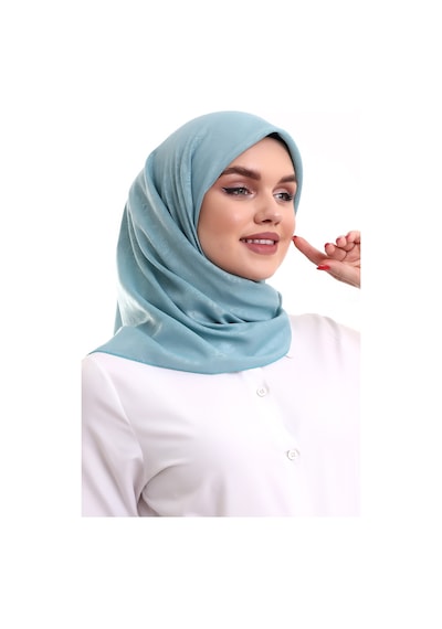 Kofra Desenli Baş Örtü - Turkuaz